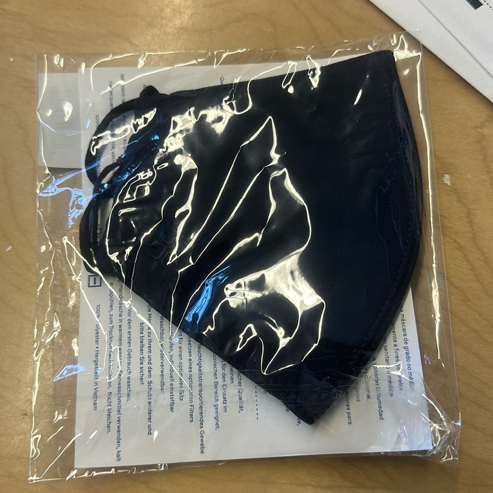 Tory Burch Navy Blue Face Mask Customize Fit